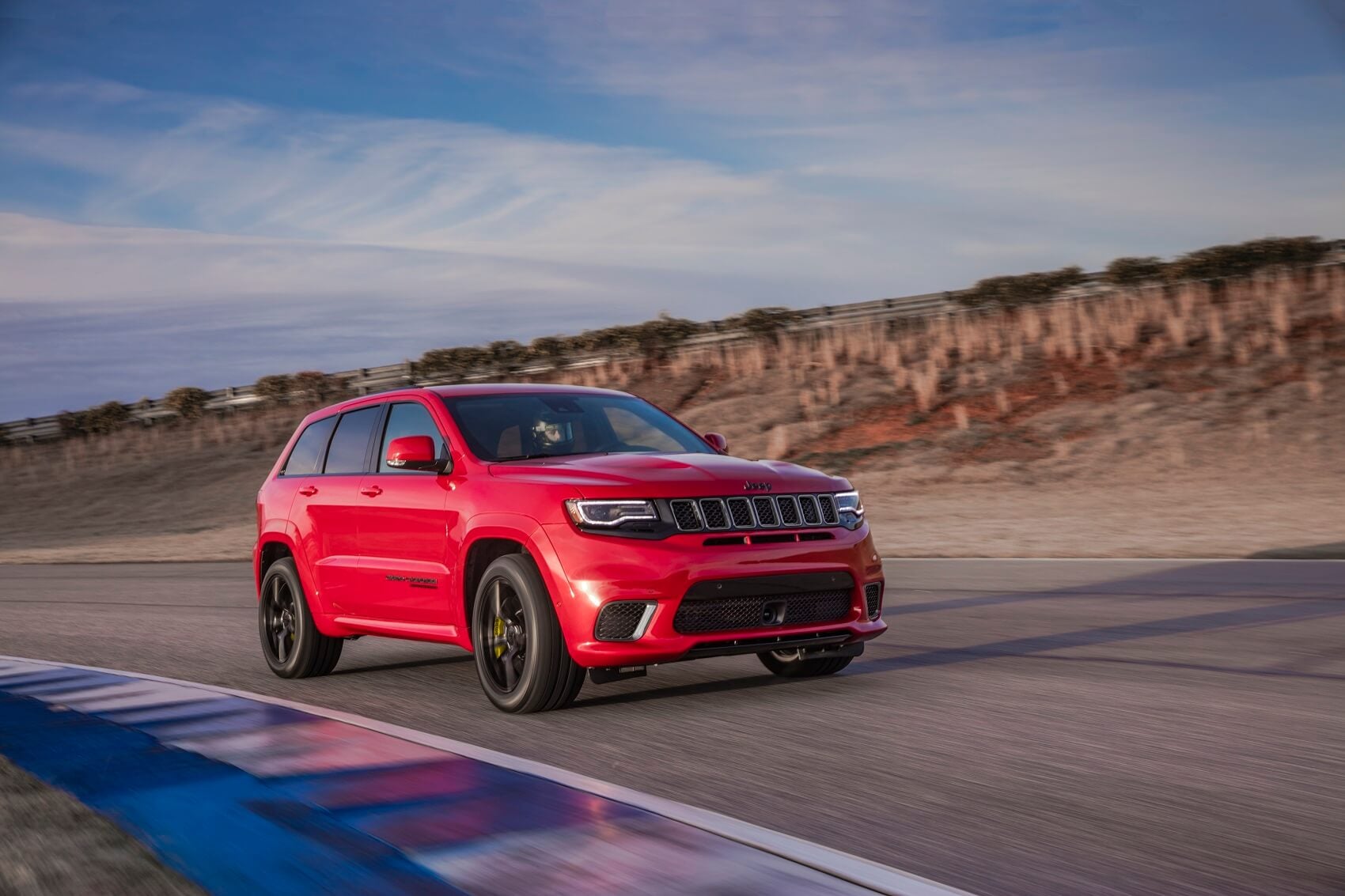 2022 Jeep Grand Cherokee Red on Track