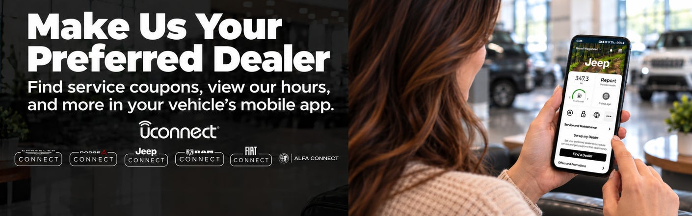 uconnect® make us your preferred dealer | New Holland Chrysler Dodge Jeep Ram in New Holland PA