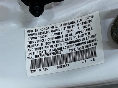 2019 Honda Insight Touring