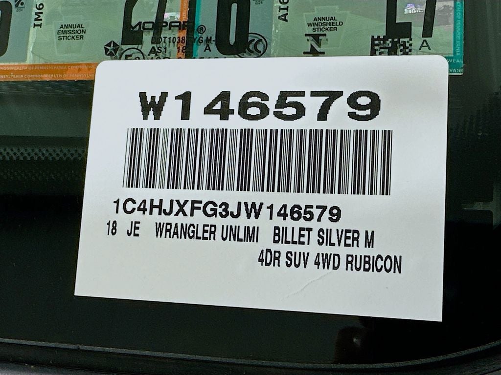 2018 Jeep Wrangler Unlimited Rubicon