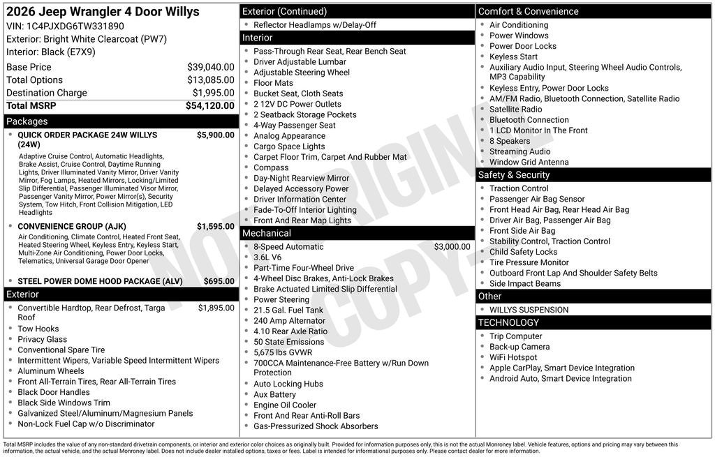 2026 Jeep Wrangler Base