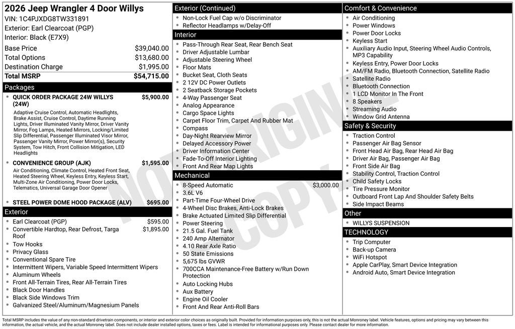2026 Jeep Wrangler Base