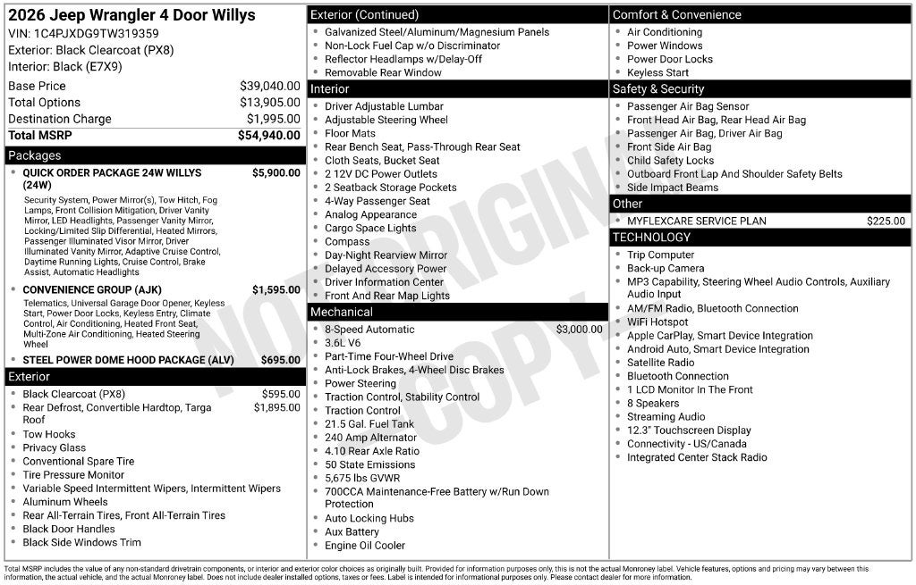 2026 Jeep Wrangler Willys
