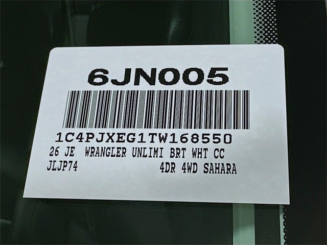 2026 Jeep Wrangler Sahara