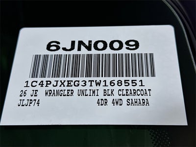 2026 Jeep Wrangler Sahara