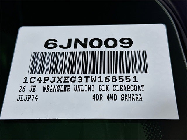 2026 Jeep Wrangler Sahara