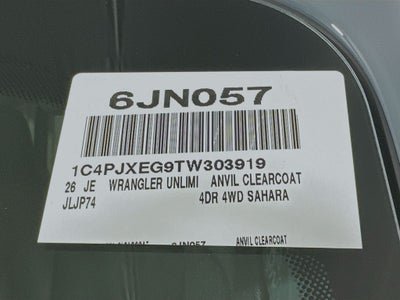 2026 Jeep Wrangler Sahara