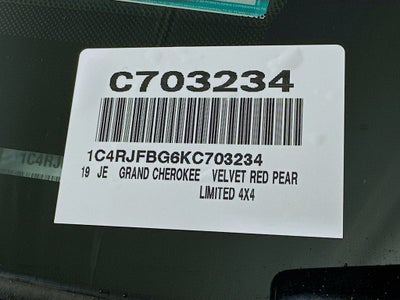 2019 Jeep Grand Cherokee Limited X