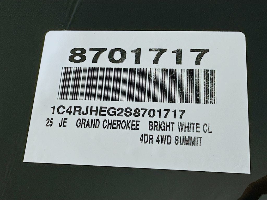 2025 Jeep Grand Cherokee Summit Reserve