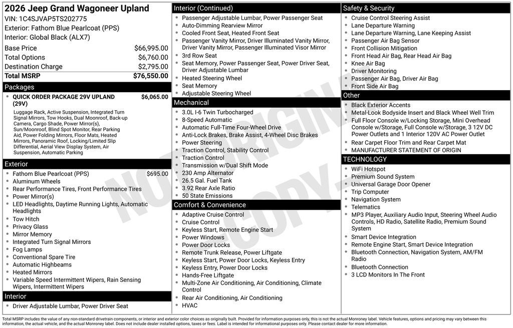 2026 Jeep Grand Wagoneer Base