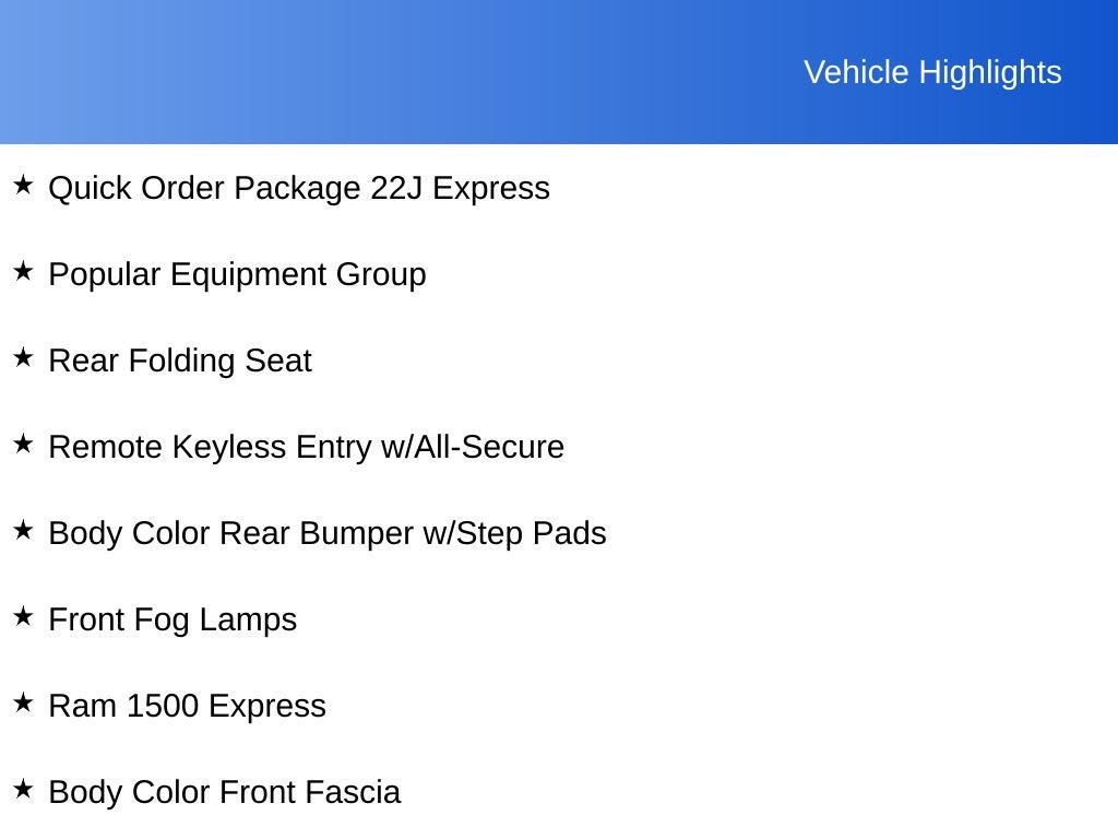 2019 RAM 1500 Classic Express
