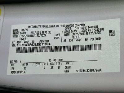 2020 Ford F-350SD XL 179 WB
