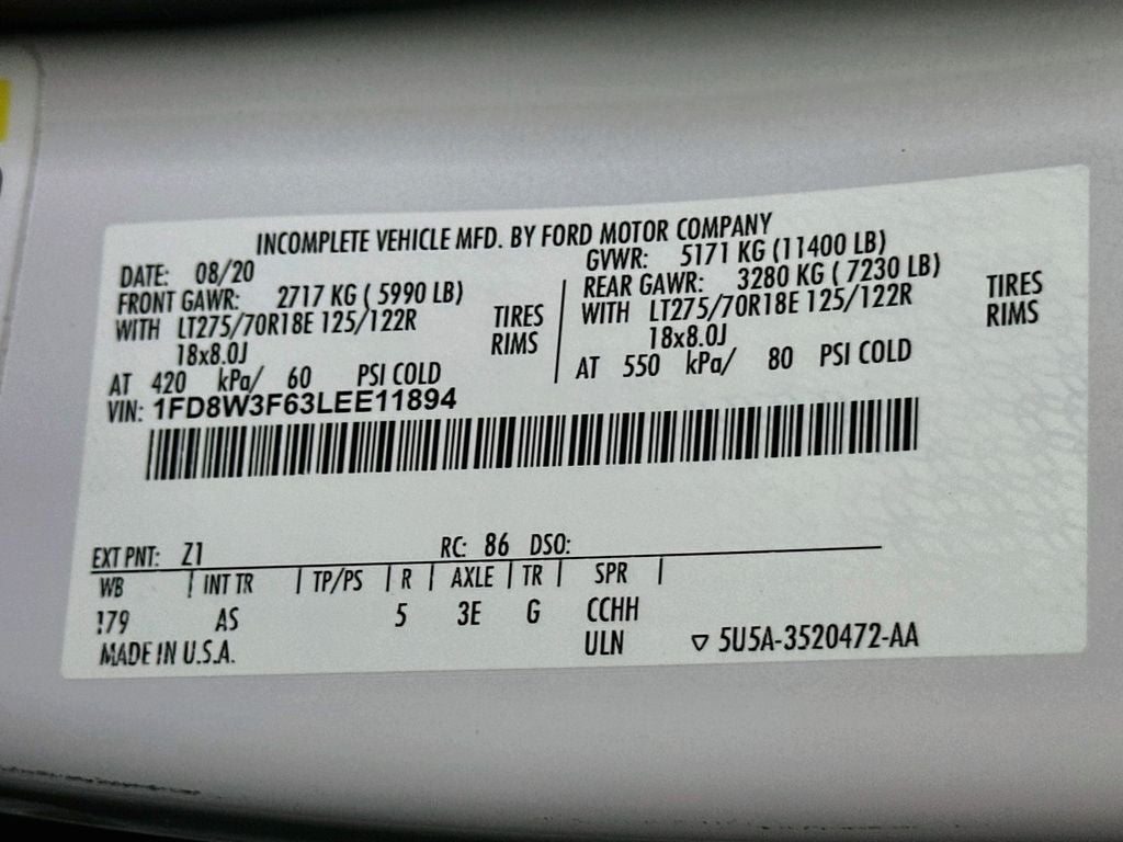 2020 Ford F-350SD XL 179 WB