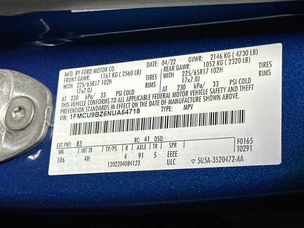 2022 Ford Escape Hybrid SE