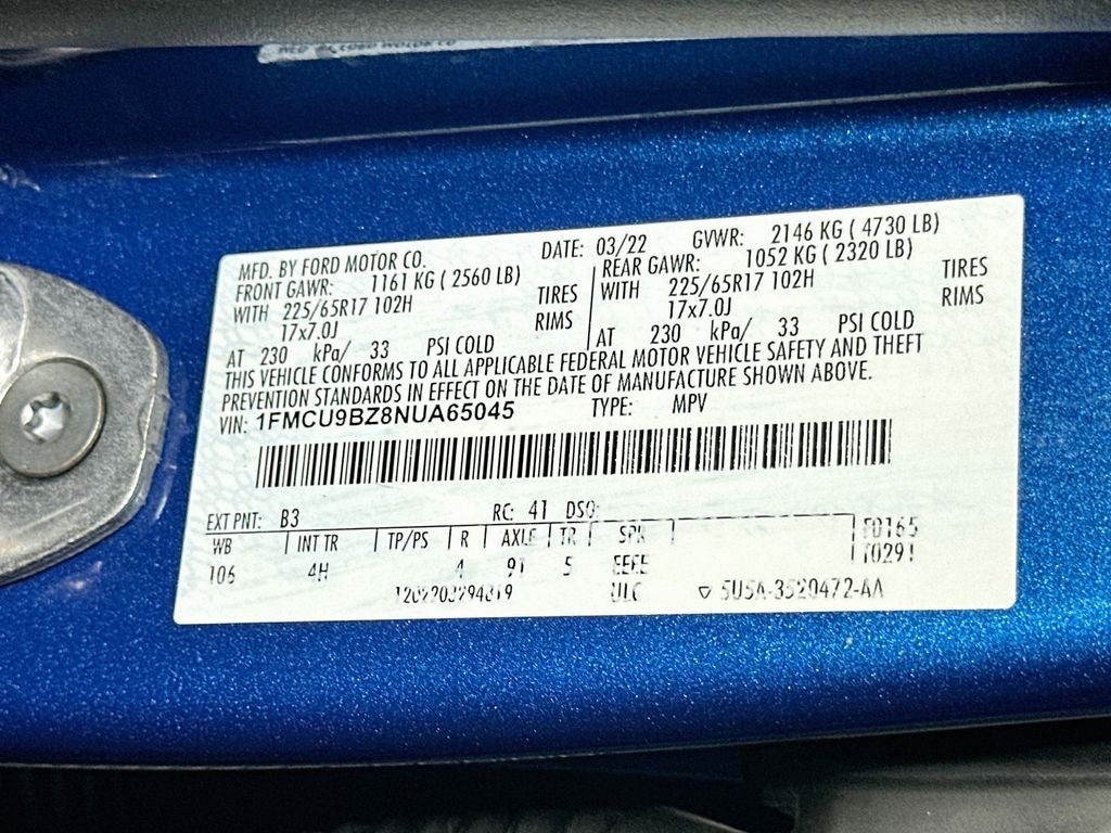 2022 Ford Escape Hybrid SE