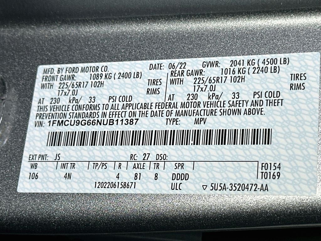 2022 Ford Escape SE