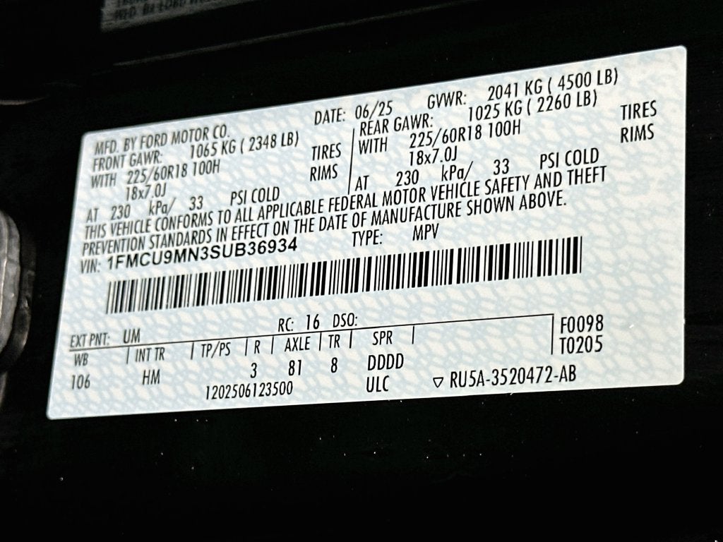 2025 Ford Escape ST-Line