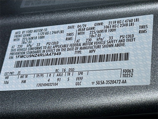 2024 Ford Escape Hybrid ST-Line Select