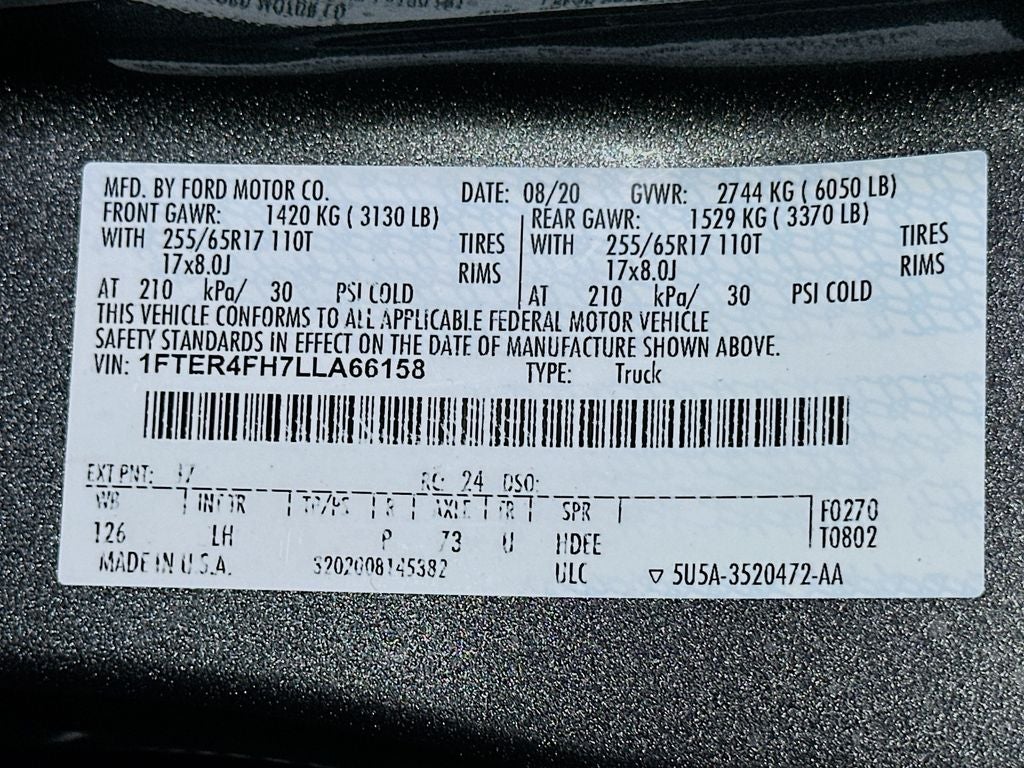 2020 Ford Ranger XLT