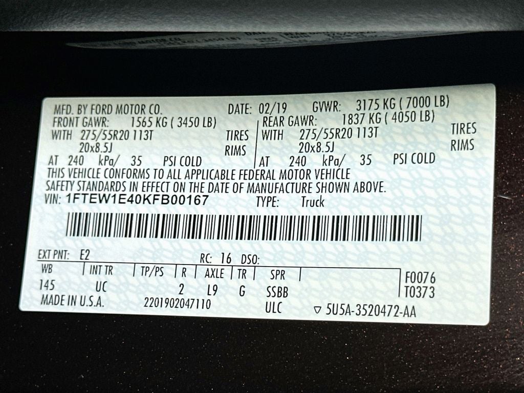 2019 Ford F-150 XLT