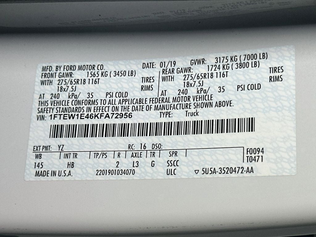 2019 Ford F-150 Lariat