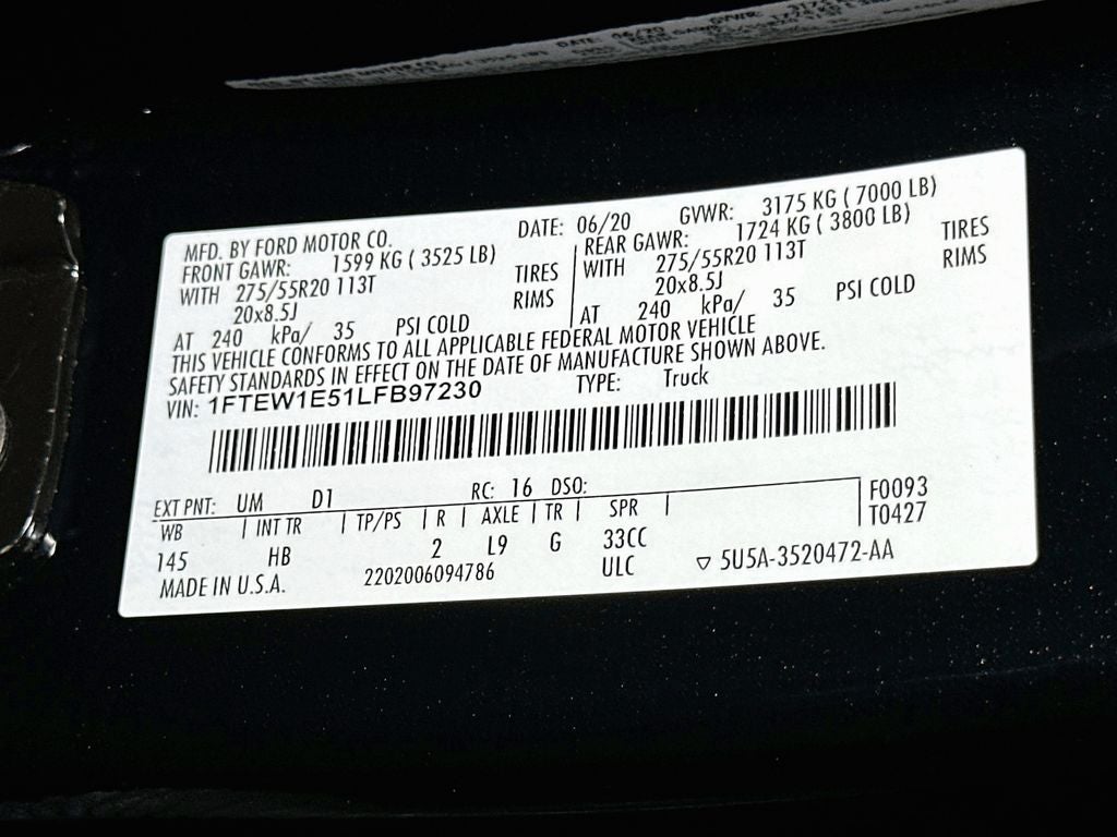 2020 Ford F-150 Lariat