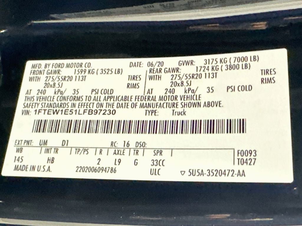 2020 Ford F-150 Lariat