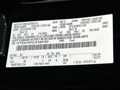 2018 Ford F-150 XLT