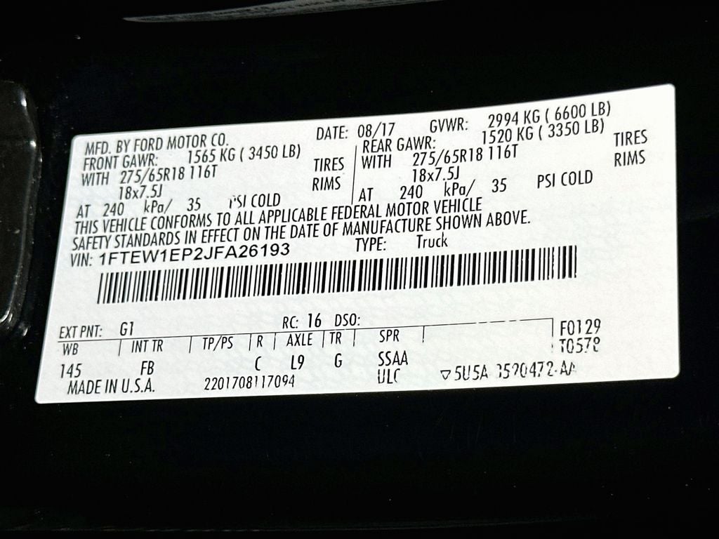 2018 Ford F-150 XLT