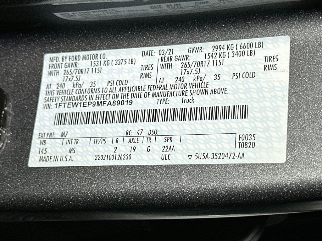 2021 Ford F-150 XLT