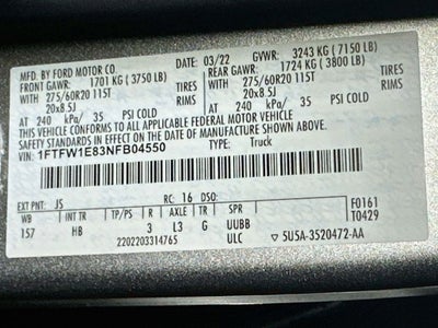 2022 Ford F-150 Lariat
