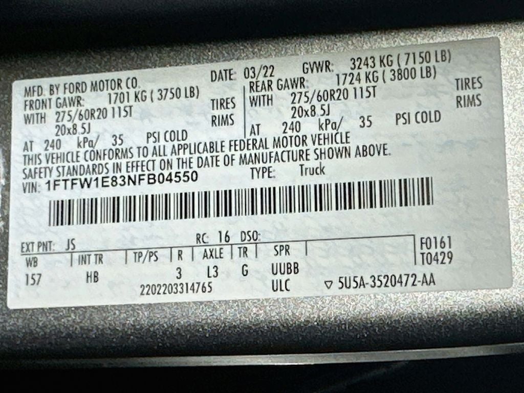 2022 Ford F-150 Lariat