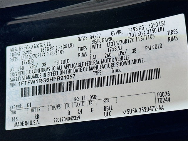 2017 Ford F-150 Raptor