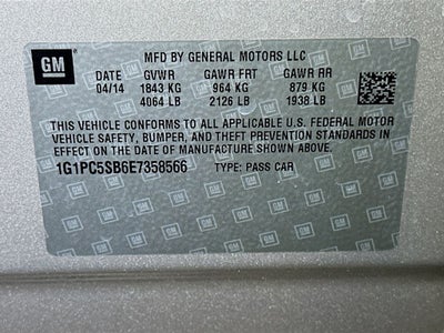 2014 Chevrolet Cruze 1LT