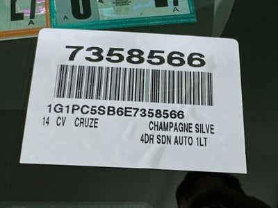 2014 Chevrolet Cruze 1LT