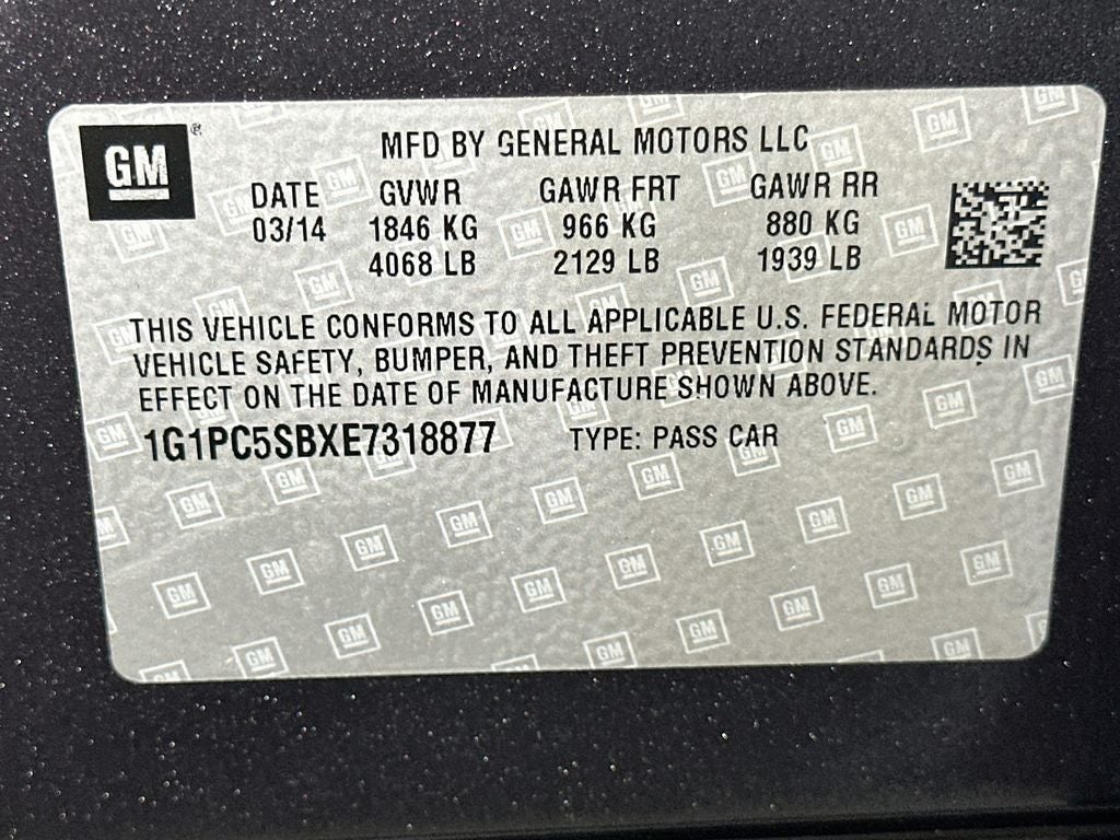 2014 Chevrolet Cruze 1LT