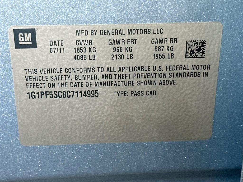 2012 Chevrolet Cruze 1LT