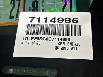2012 Chevrolet Cruze 1LT