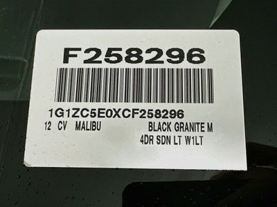 2012 Chevrolet Malibu LT 1LT