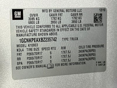 2011 Chevrolet Silverado 1500 Work Truck