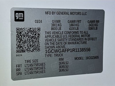 2024 Chevrolet Express 2500 Work Van Cargo