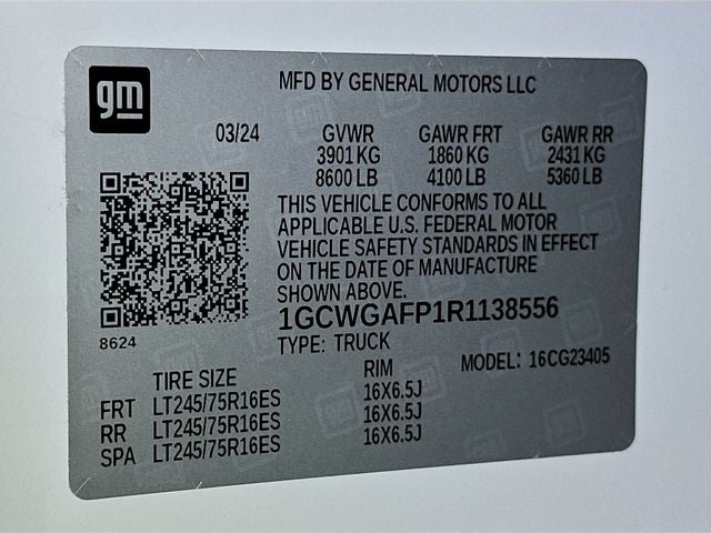 2024 Chevrolet Express 2500 Work Van Cargo