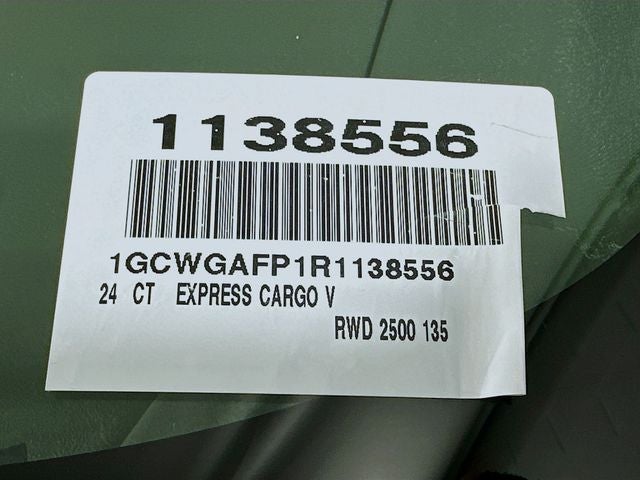 2024 Chevrolet Express 2500 Work Van Cargo