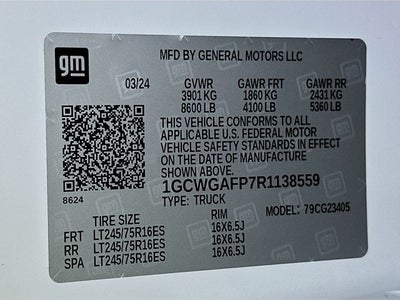 2024 Chevrolet Express 2500 Work Van Cargo