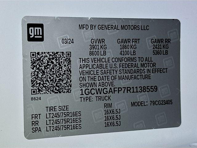 2024 Chevrolet Express 2500 Work Van Cargo