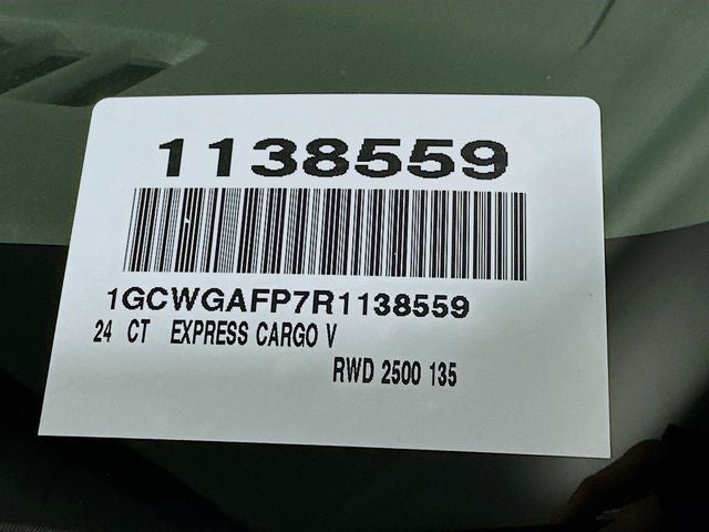 2024 Chevrolet Express 2500 Work Van Cargo
