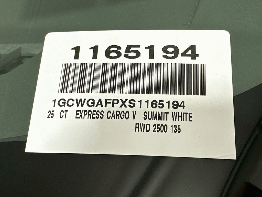 2025 Chevrolet Express 2500 Work Van Cargo