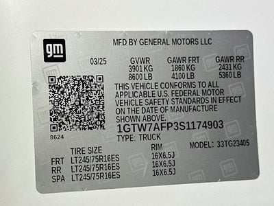 2025 GMC Savana 2500 Work Van