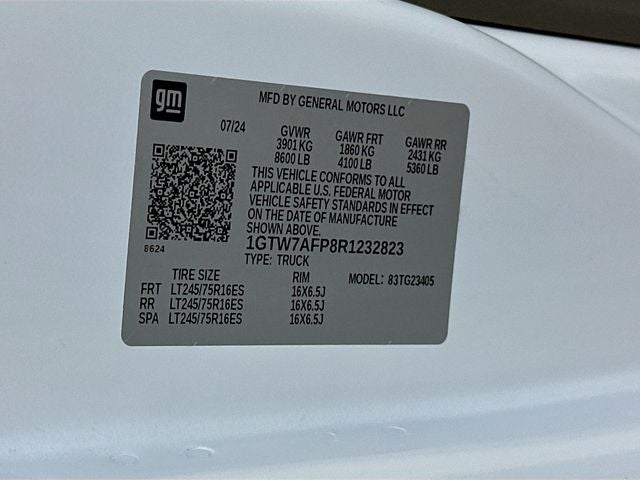 2024 GMC Savana 2500 Work Van