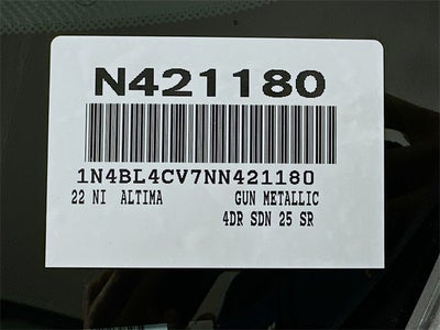 2022 Nissan Altima 2.5 SR